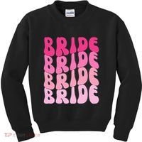 Bride I Do Crew Retro Bachelorette Party Bride Bridesmaids Kids Sweatshirt thumb 0