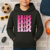 Bride I Do Crew Retro Bachelorette Party Bride Bridesmaids Kids Hoodie thumb 2