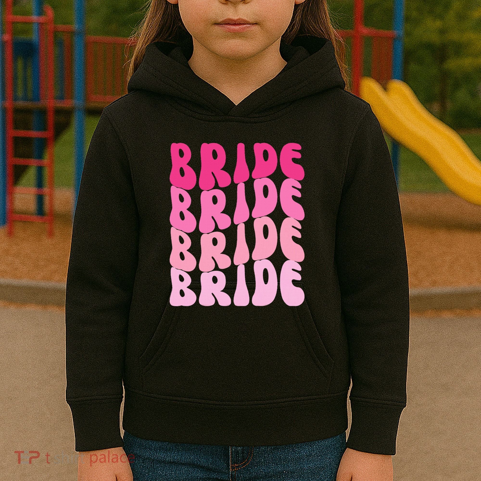 Bride I Do Crew Retro Bachelorette Party Bride Bridesmaids Kids Hoodie