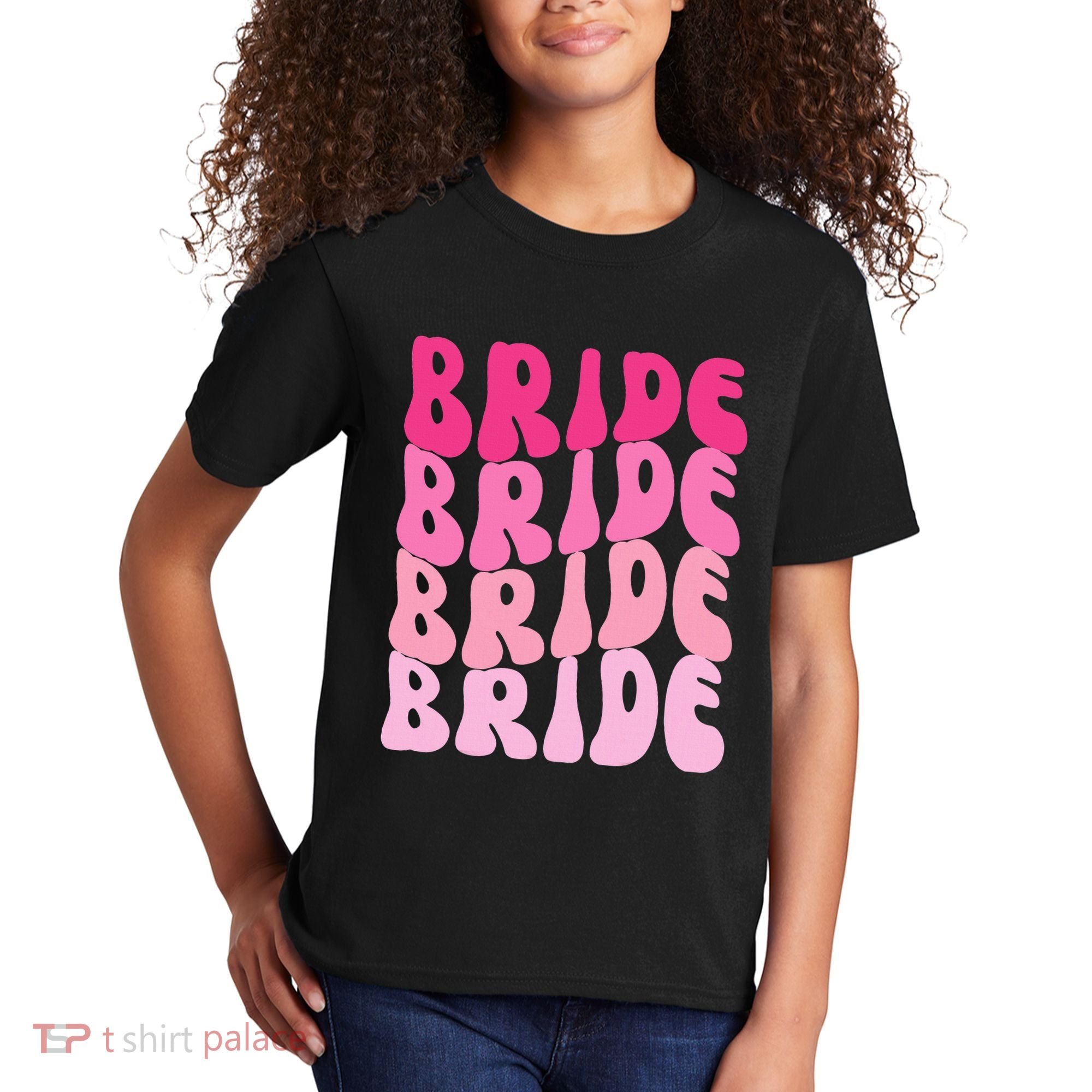 Bride I Do Crew Retro Bachelorette Party Bride Bridesmaids Kids T-Shirt
