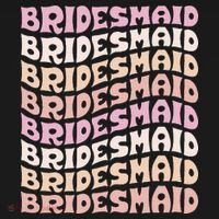 Bridesmaid I Do Crew Retro Bachelorette Party Bridesmaids Women's Hoodie thumb 2
