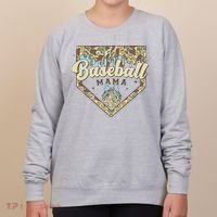 Baseball Icecream Drip Camo Mama Bow Mother's Day Women's Sweatshirt thumb 0