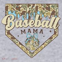 Baseball Icecream Drip Camo Mama Bow Mother's Day Women's Sweatshirt thumb 2