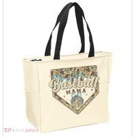 Baseball Icecream Drip Camo Mama Bow Mother's Day Tote Bag thumb 2