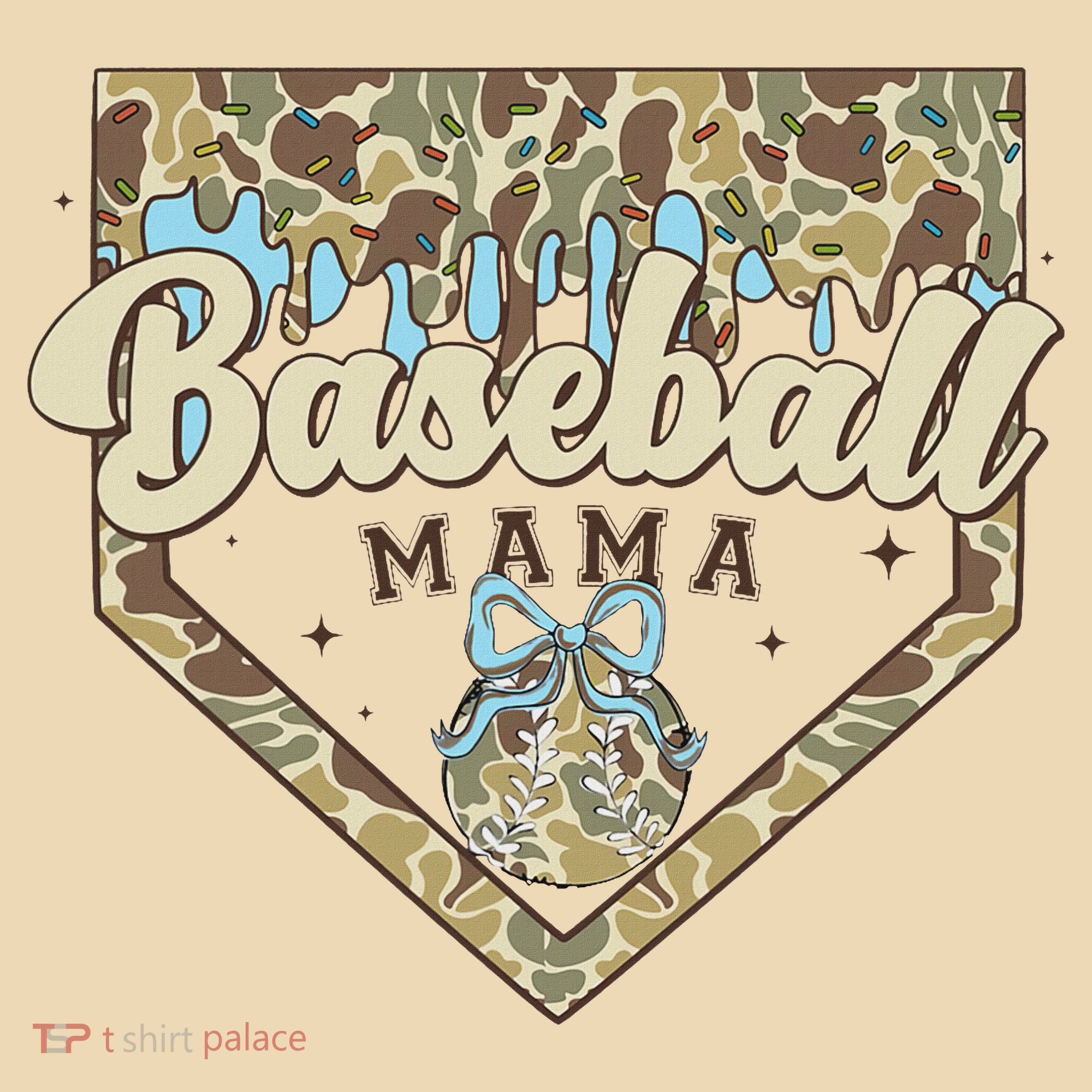 Baseball Icecream Drip Camo Mama Bow Mother's Day Tote Bag