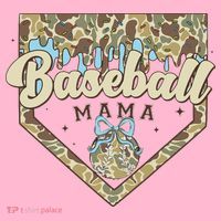 Baseball Icecream Drip Camo Mama Bow Mother's Day Coaster thumb 2