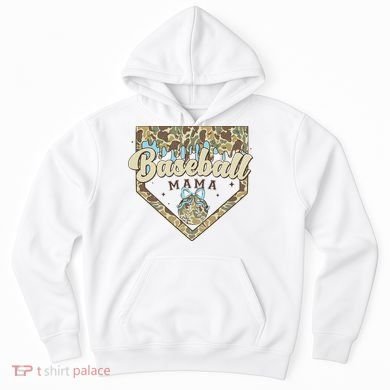 Baseball Icecream Drip Camo Mama Bow Mother's Day Hoodie