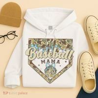 Baseball Icecream Drip Camo Mama Bow Mother's Day Hoodie thumb 4