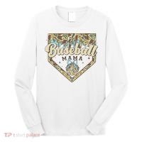 Baseball Icecream Drip Camo Mama Bow Mother's Day Long Sleeve Shirt thumb 0