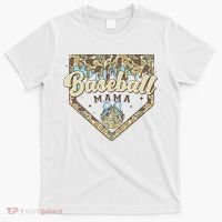 Baseball Icecream Drip Camo Mama Bow Mother's Day T-Shirt thumb 0