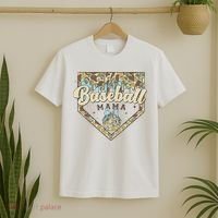 Baseball Icecream Drip Camo Mama Bow Mother's Day T-Shirt thumb 2