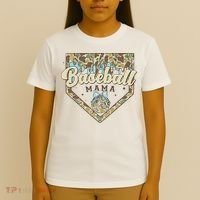 Baseball Icecream Drip Camo Mama Bow Mother's Day T-Shirt thumb 4