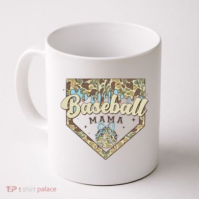 Baseball Icecream Drip Camo Mama Bow Mother's Day Coffee Mug