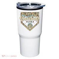 Baseball Icecream Drip Camo Mama Bow Mother's Day Tumbler thumb 0