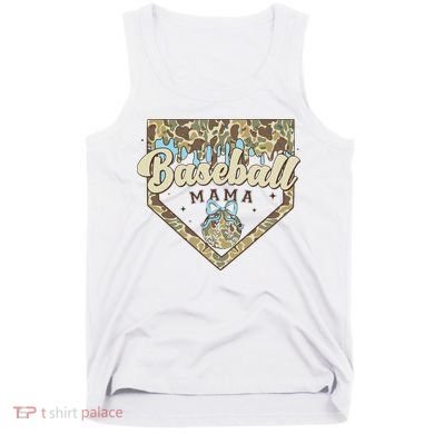 Baseball Icecream Drip Camo Mama Bow Mother's Day Tank Top