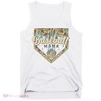 Baseball Icecream Drip Camo Mama Bow Mother's Day Tank Top thumb 0