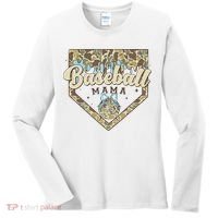 Baseball Icecream Drip Camo Mama Bow Mother's Day Women's Long Sleeve Shirt thumb 0
