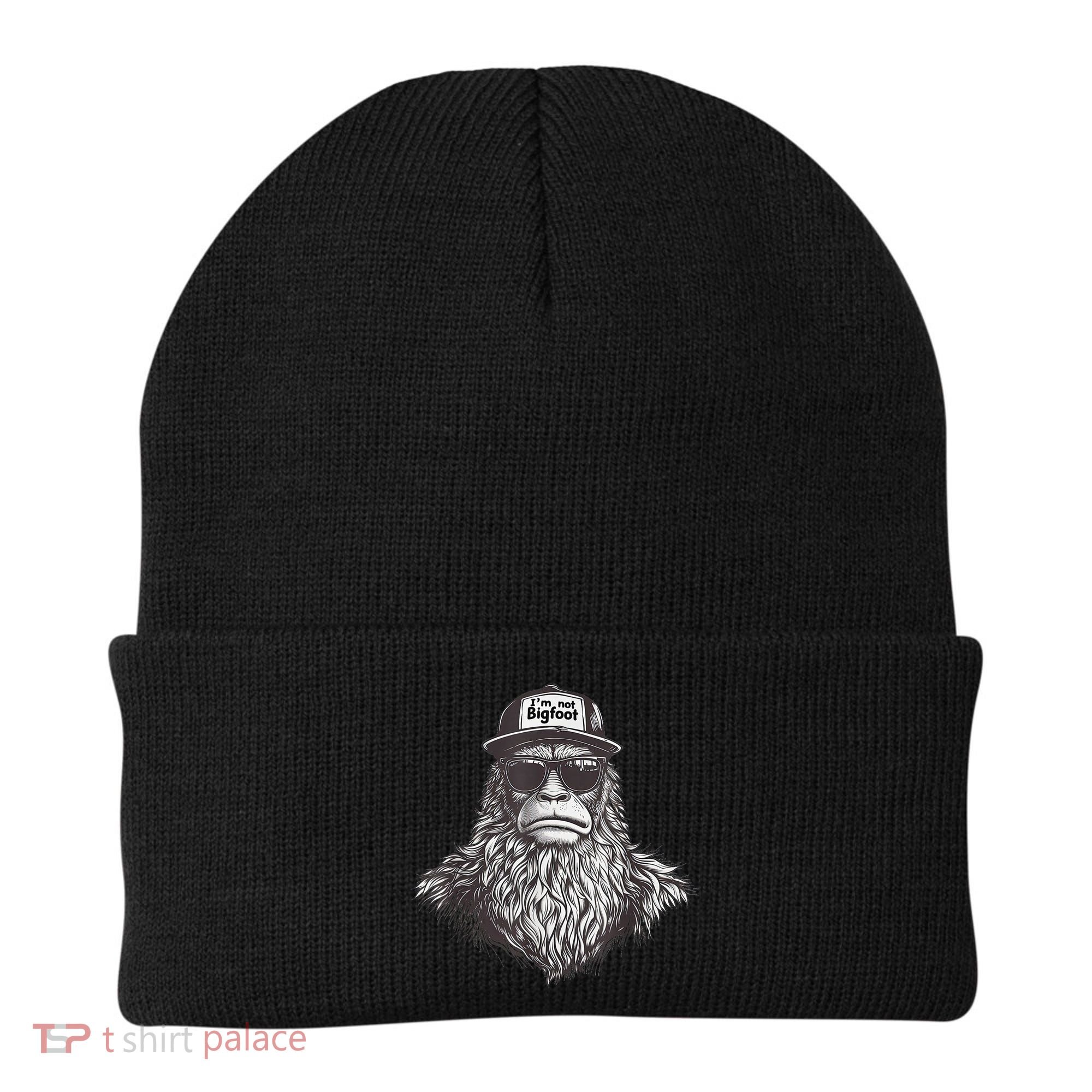 Bigfoot In Disguise Sunglasses Trucker Hat IM Not Sasquatch Beanie
