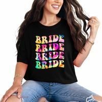 Bride I Do Crew Tie Dye Bachelorette Party Bride Bridesmaids Comfort Colors T-Shirt thumb 0