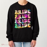 Bride I Do Crew Tie Dye Bachelorette Party Bride Bridesmaids Women's Sweatshirt thumb 0