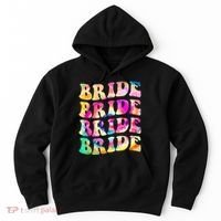 Bride I Do Crew Tie Dye Bachelorette Party Bride Bridesmaids Hoodie thumb 0