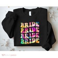 Bride I Do Crew Tie Dye Bachelorette Party Bride Bridesmaids Sweatshirt thumb 2