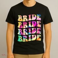 Bride I Do Crew Tie Dye Bachelorette Party Bride Bridesmaids T-Shirt thumb 3