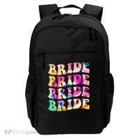 Bride I Do Crew Tie Dye Bachelorette Party Bride Bridesmaids Backpack thumb 0