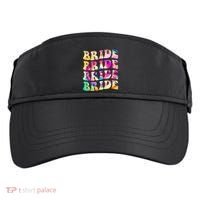 Bride I Do Crew Tie Dye Bachelorette Party Bride Bridesmaids Adult Drive Performance Visor thumb 0