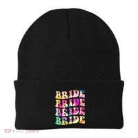Bride I Do Crew Tie Dye Bachelorette Party Bride Bridesmaids Beanie thumb 0