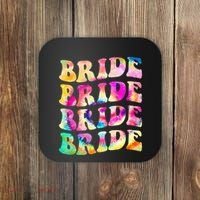 Bride I Do Crew Tie Dye Bachelorette Party Bride Bridesmaids Coaster thumb 0
