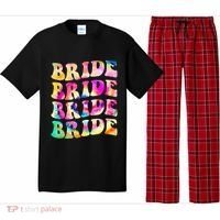 Bride I Do Crew Tie Dye Bachelorette Party Bride Bridesmaids Pajama Set thumb 0