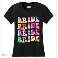 Bride I Do Crew Tie Dye Bachelorette Party Bride Bridesmaids Women's Cooling Performance Crew T-Shirt thumb 0
