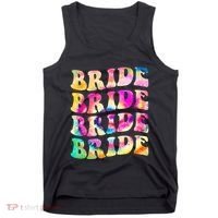 Bride I Do Crew Tie Dye Bachelorette Party Bride Bridesmaids Tank Top thumb 0