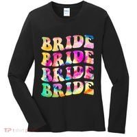 Bride I Do Crew Tie Dye Bachelorette Party Bride Bridesmaids Women's Long Sleeve Shirt thumb 0