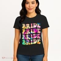 Bride I Do Crew Tie Dye Bachelorette Party Bride Bridesmaids Women's T-Shirt thumb 4