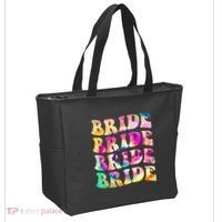 Bride I Do Crew Tie Dye Bachelorette Party Bride Bridesmaids Tote Bag thumb 2