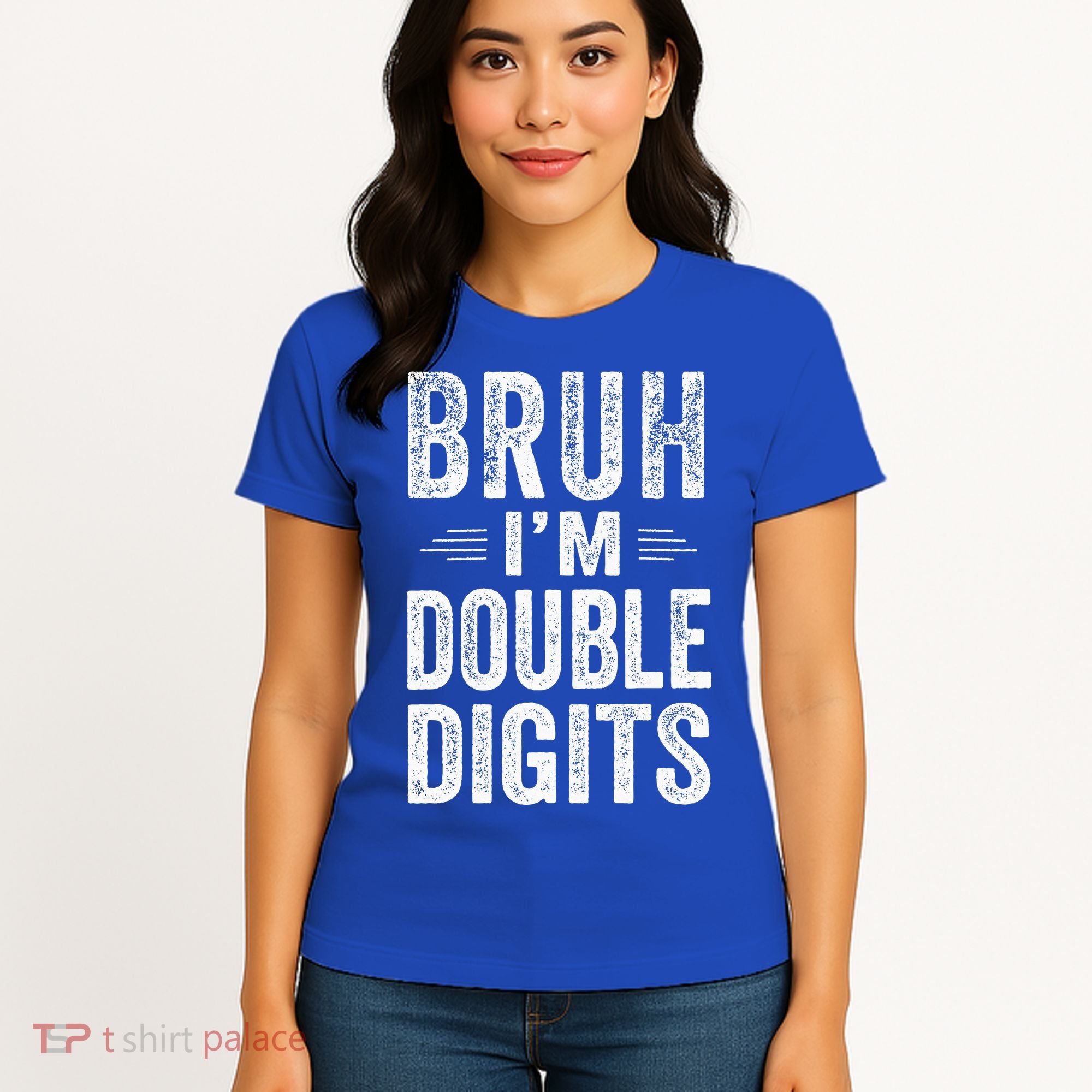 Bruh I'm Double Digits 10th Birthday Gifts 10 Year Old Women's T-Shirt