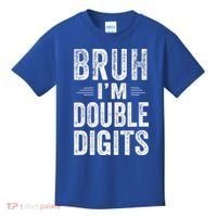Bruh I'm Double Digits 10th Birthday Gifts 10 Year Old Kids T-Shirt thumb 0