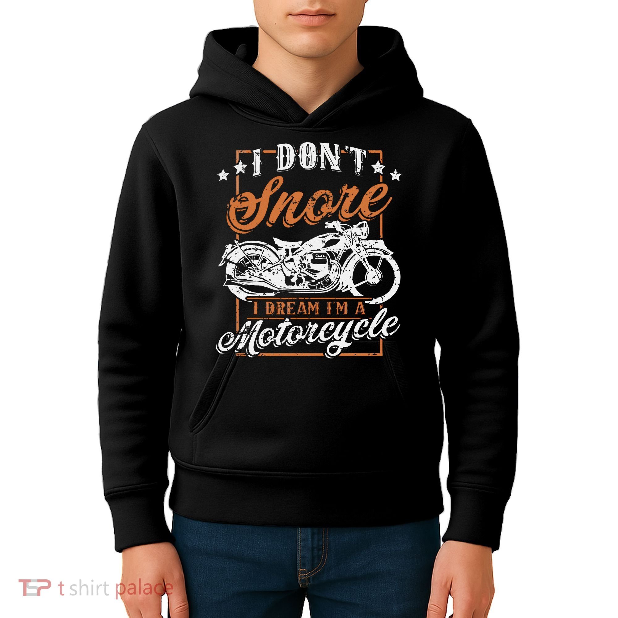 Biker I DonT Snore I Dream IM A Motorcycle Kids Hoodie