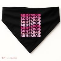Bridesmaid I Do Crew Retro Bachelorette Party Bridesmaids USA-Made Doggie Bandana thumb 0