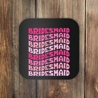 Bridesmaid I Do Crew Retro Bachelorette Party Bridesmaids Coaster thumb 0