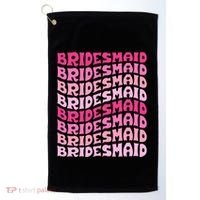 Bridesmaid I Do Crew Retro Bachelorette Party Bridesmaids Golf Towel thumb 0