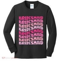 Bridesmaid I Do Crew Retro Bachelorette Party Bridesmaids Kids Long Sleeve Shirt thumb 0
