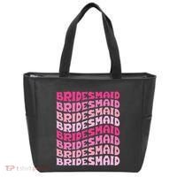 Bridesmaid I Do Crew Retro Bachelorette Party Bridesmaids Tote Bag thumb 0