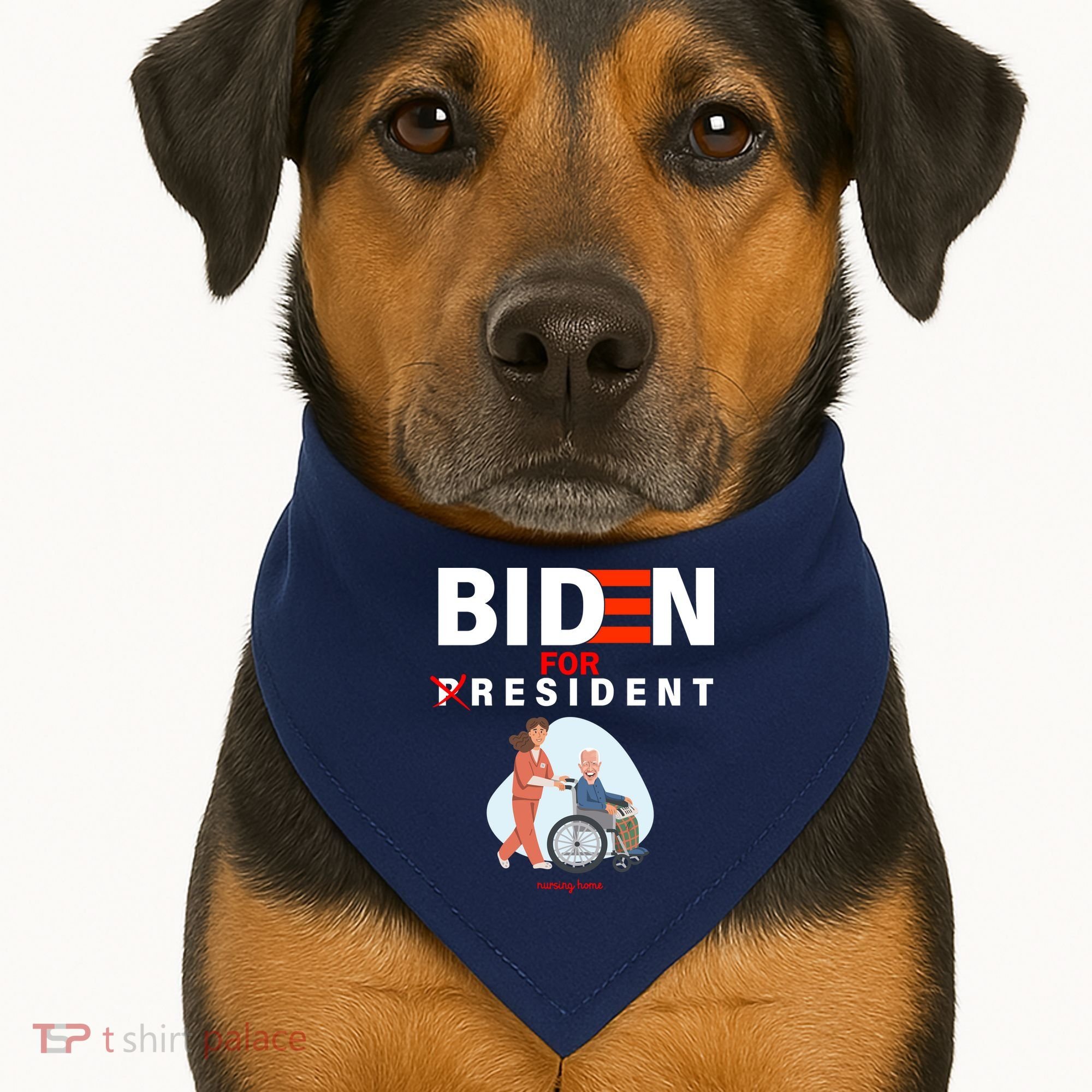 Biden For Resident Funny Trump 2020 President USA-Made Doggie Bandana