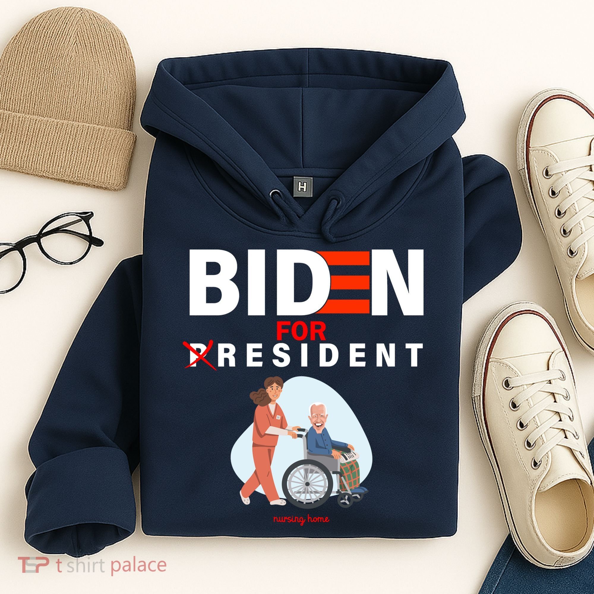 Biden For Resident Funny Trump 2020 President Hoodie