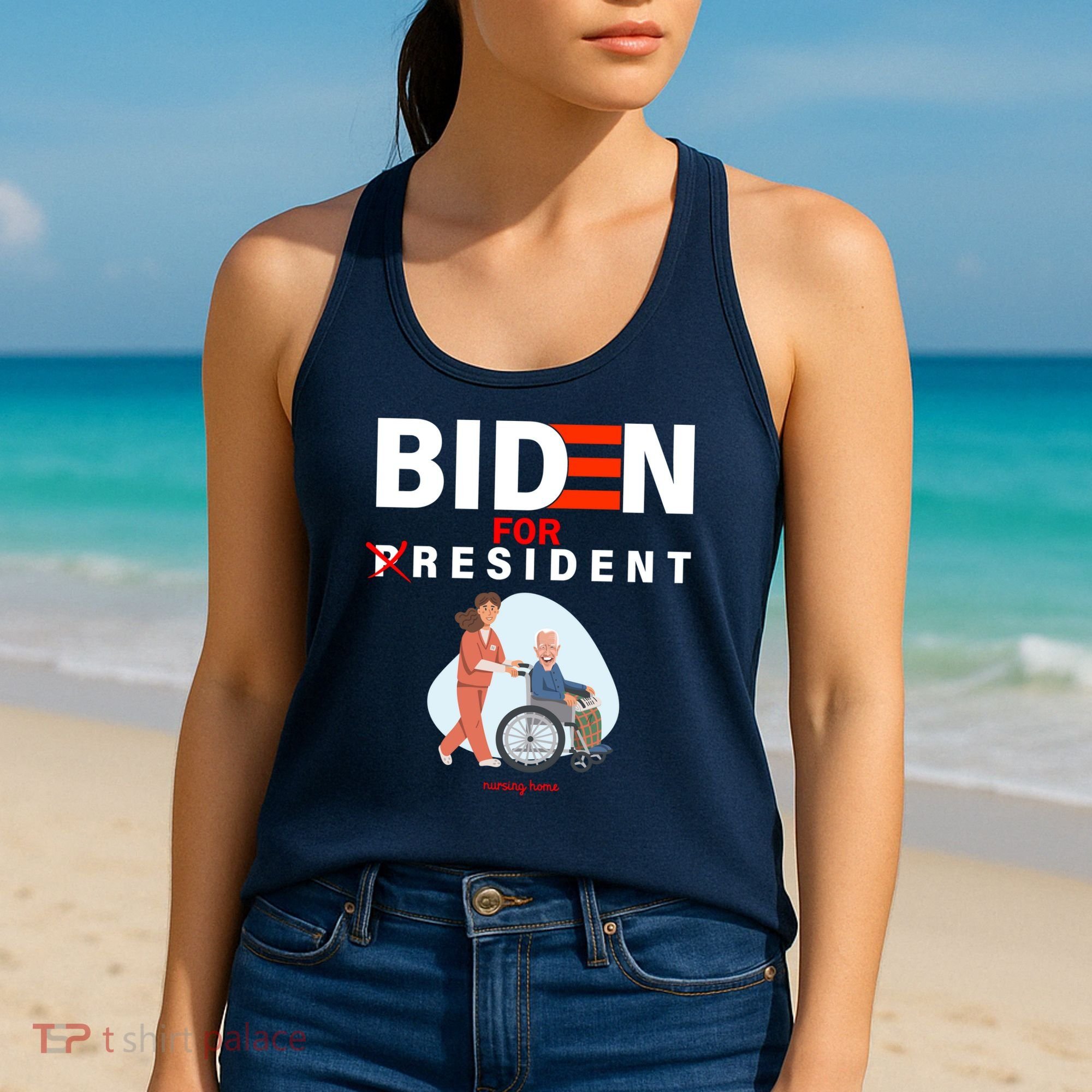 Biden For Resident Funny Trump 2020 President Women's Tank Top