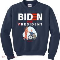 Biden For Resident Funny Trump 2020 President Kids Sweatshirt thumb 0