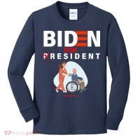 Biden For Resident Funny Trump 2020 President Kids Long Sleeve Shirt thumb 0